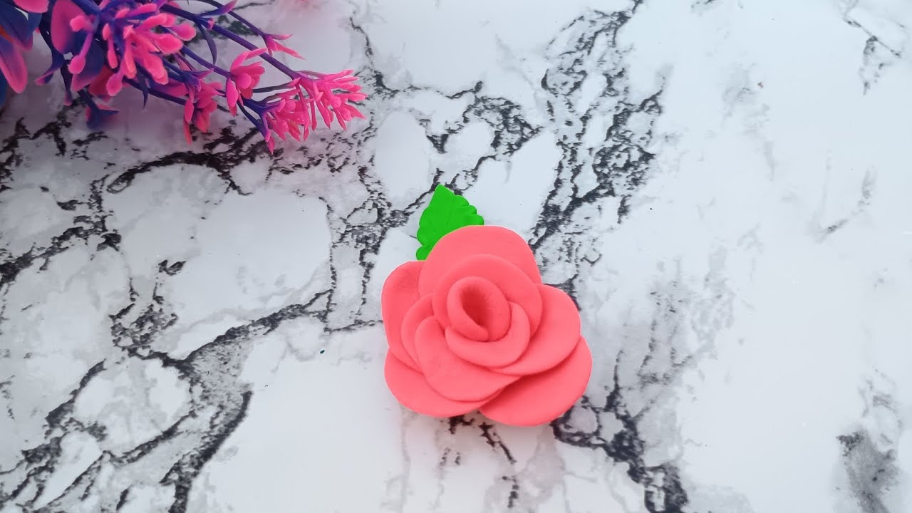 How To Make Flower with Super Clay || Clay Art   #diy #howtomake #viral #clayart #flowers 