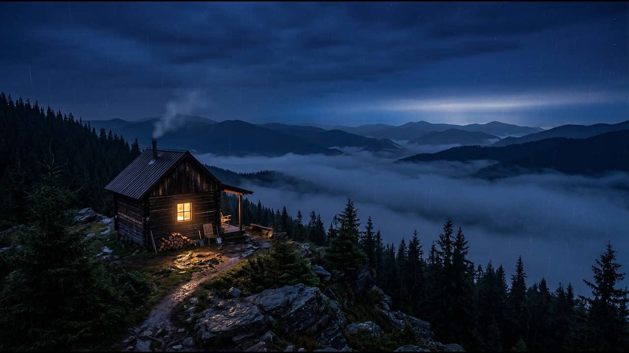 Lonely Cabin Above the Fog — 3 Hours of Peaceful Ambience for Deep Sleep & Focus