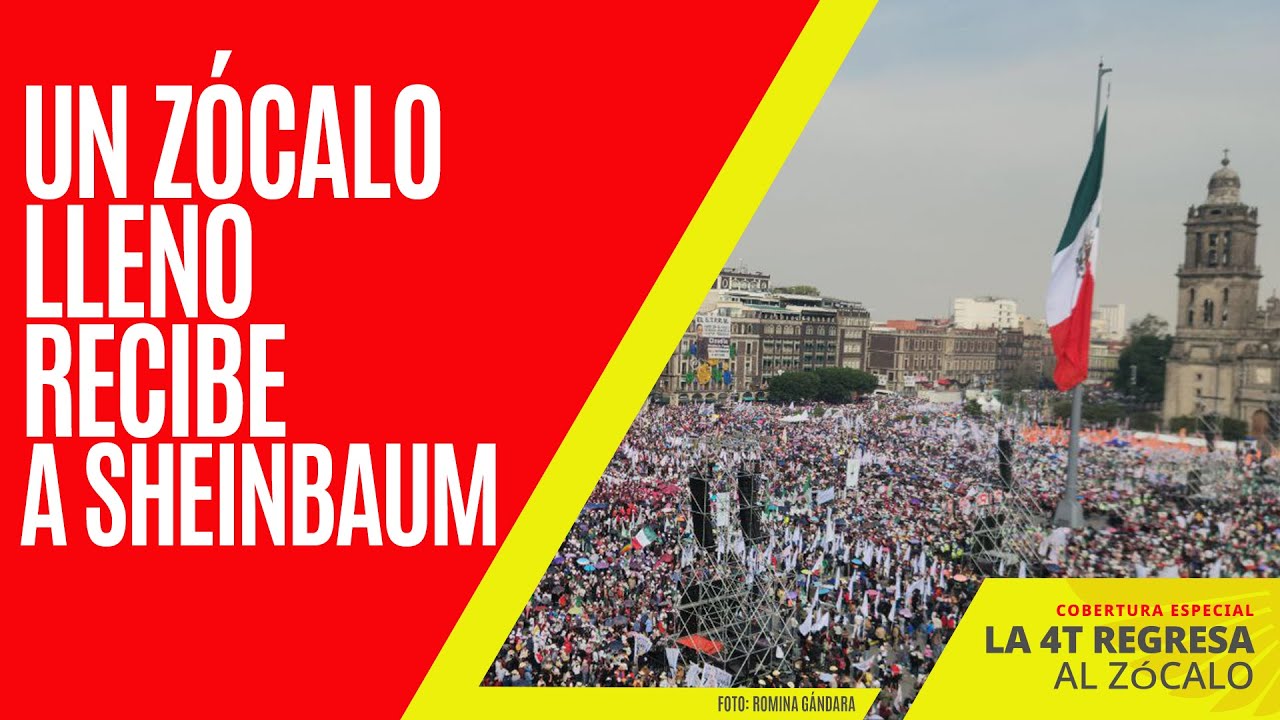 #Análisis ¬ Un Zócalo lleno recibe a Sheinbaum para celebrar 7 años de la 4T