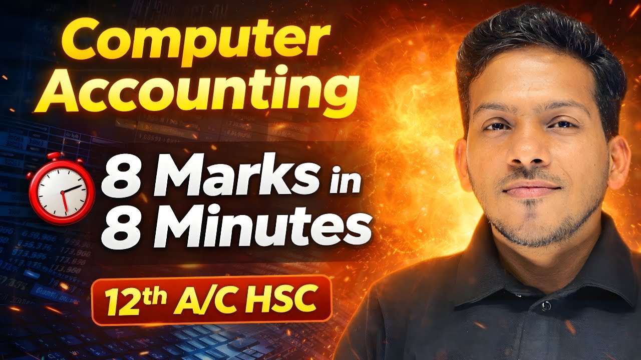 Computer in Accounting | Chap 10 | 12th HSC Commerce | 8 Marks Theory  in 8 Minutes | Full Chapter
