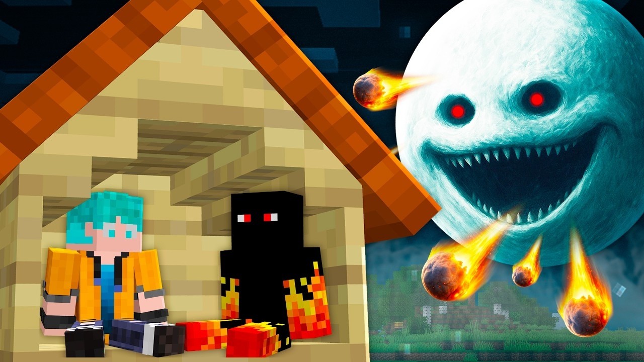 CASA 100% SEGURA vs LUA ACORDOU no Minecraft!