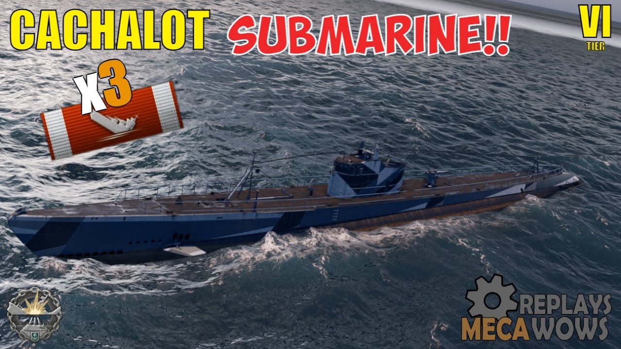 Submarine Cachalot 3 Kills & 47k Damage | World of Warships Gameplay