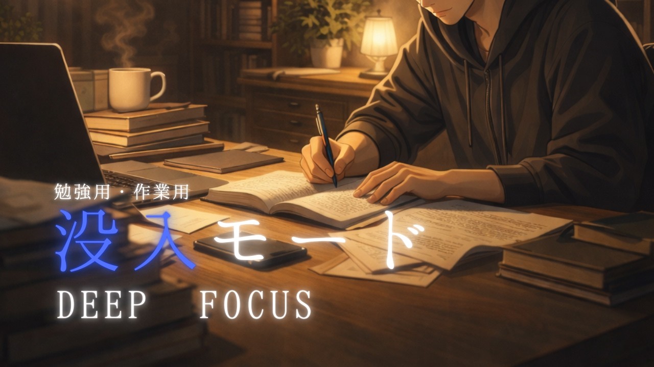 【作業用BGM】没入モードに入る集中サウンド｜Productivity Boost Music