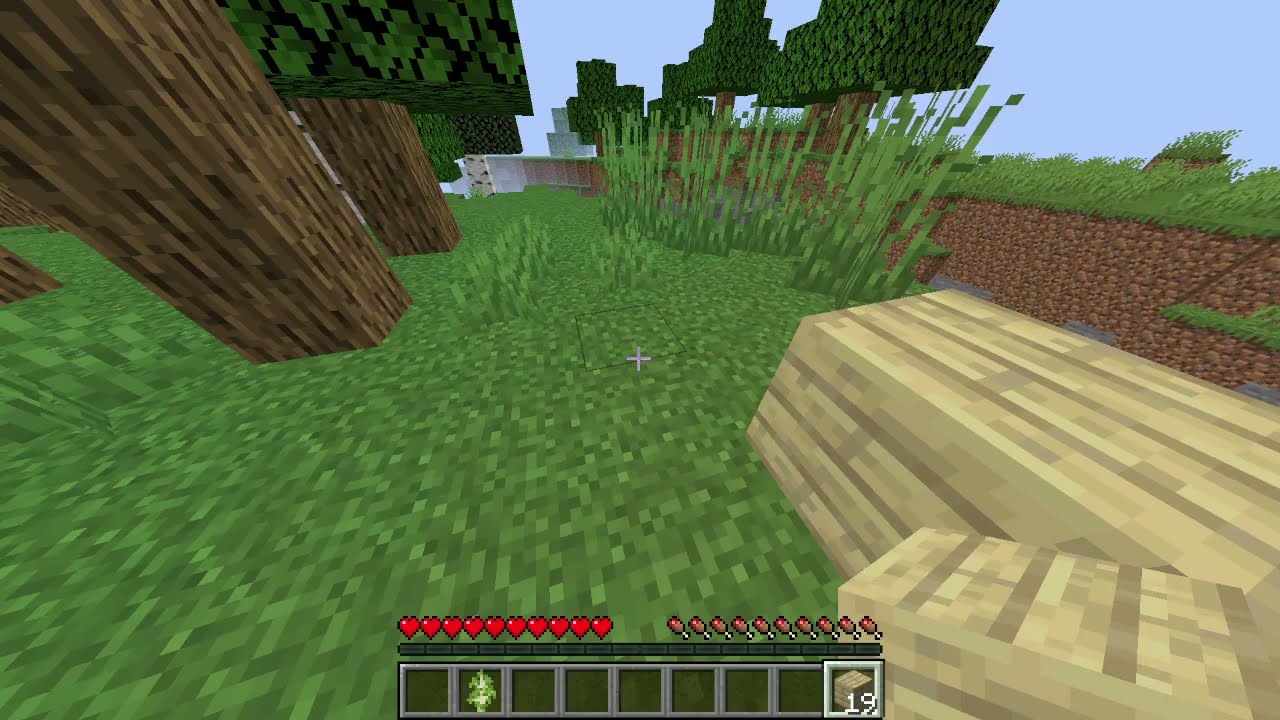 Minecraft let`s play ep1 - building a new house and got woods.