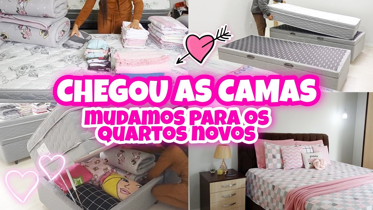 MUDAMOS PARA O QUARTO NOVO| CHEGOU AS CAMAS| FIZ A ORGANIZA&Ccedil;&Atilde;O NAS CAMA BA&Uacute;| DECOREI MEU QUARTO