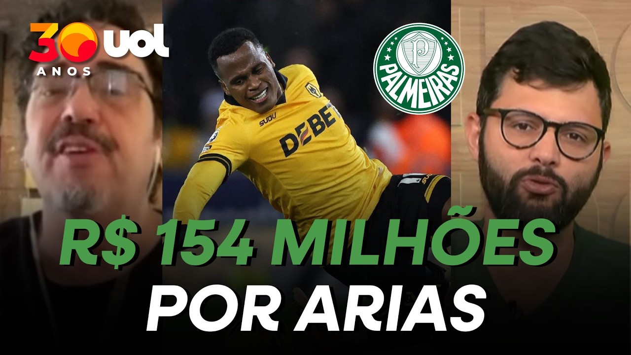 PALMEIRAS FAZ OFERTA DE R$ 154 MILHÕES POR ARIAS E AGUARDA CONCORRÊNCIA DO FLUMINENSE