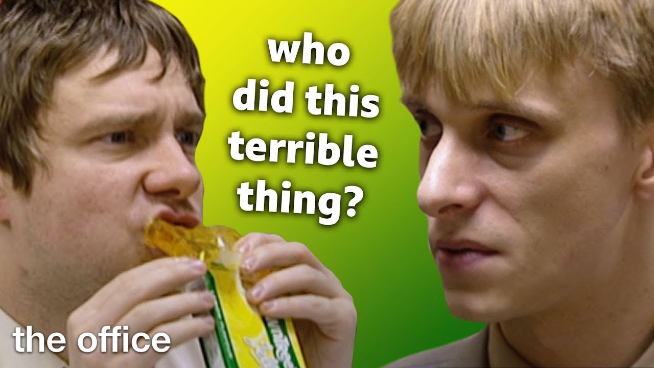 why is tim jellyifying gareth's prized possessions | The Office