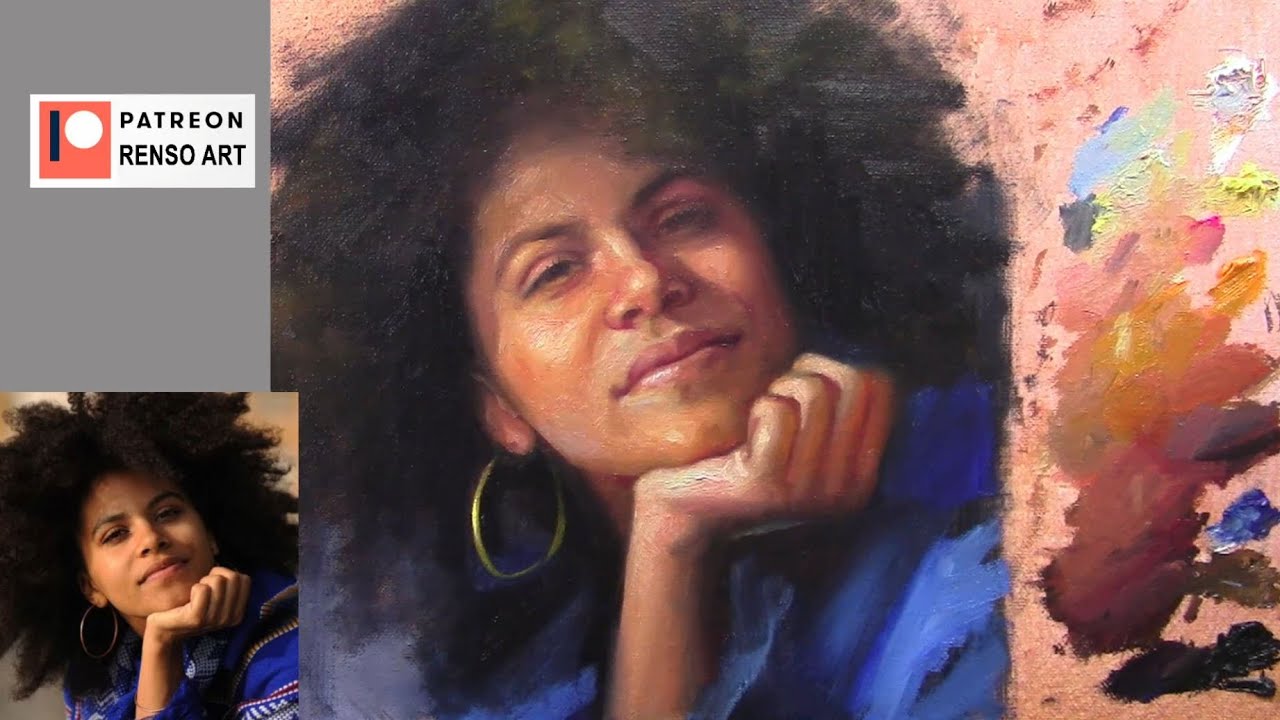 Alla prima oil painting - Zazie  Beetz