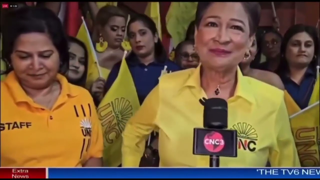 The moment Kamla Persad-Bissessar declared victory in the Siparia seat.