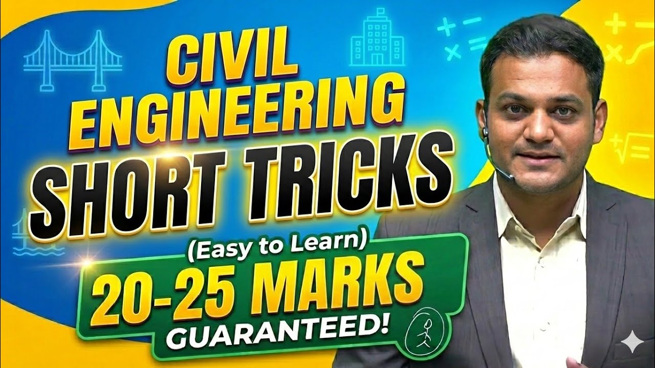 🛑 Civil Engineering Short Tricks for SSC JE & AE Exams | Crack Govt exams #sscje #civilengineering