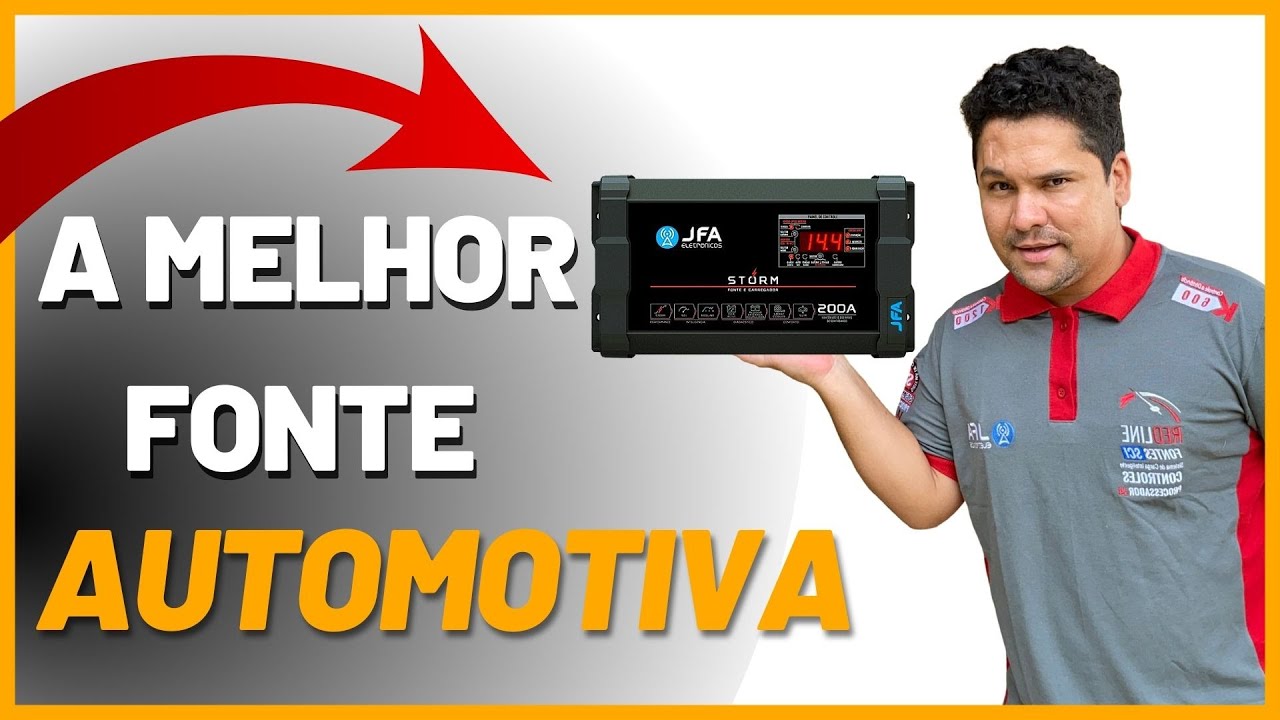 SUPER TESTE DA FONTE AUTOMOTIVA JFA 200A 14.4V  A MELHOR FONTE #somautomotiva #jfa