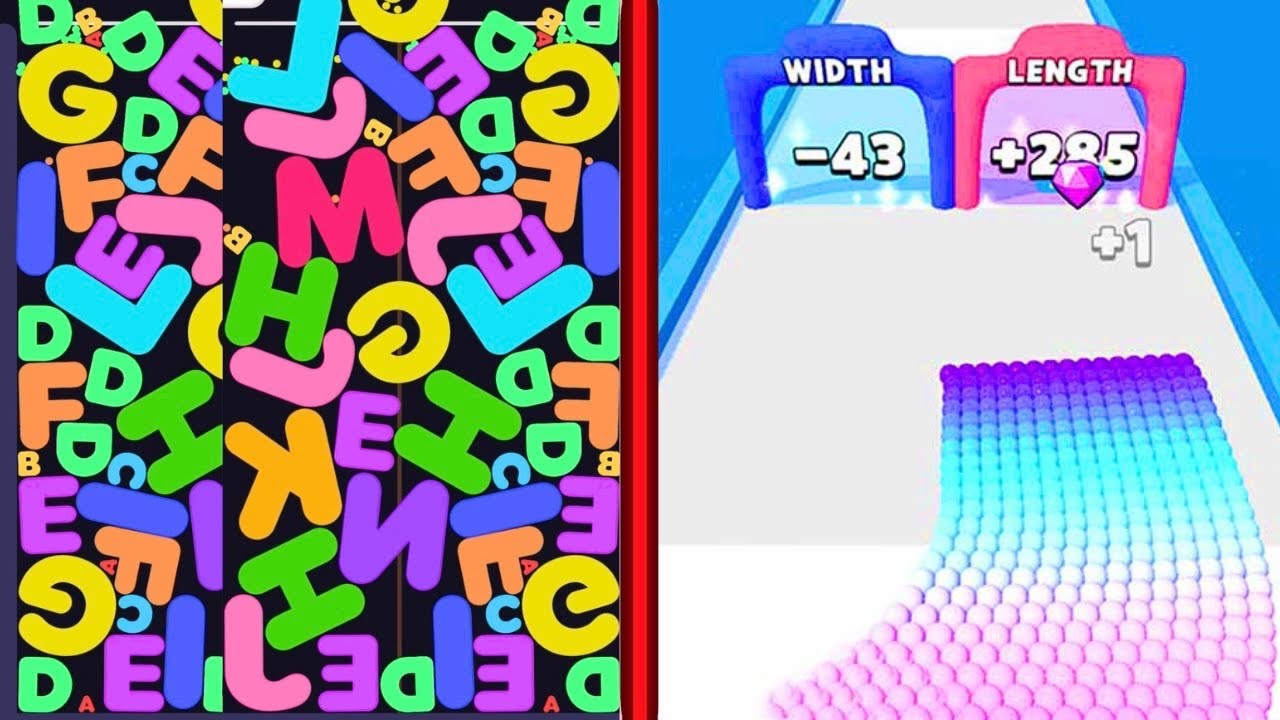  🔤 ABC Alphabet Merge Puzzle VS Canvas Run &ndash; Satisfying Gameplay | All Levels 🎮