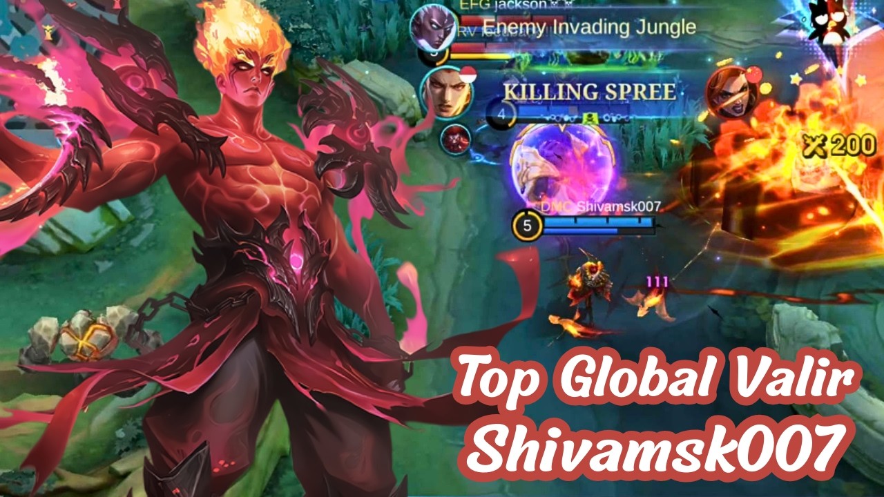 Top 2 Global Valir - Shivamsk007 - Mobile Legends Emblem, Build and Gameplay