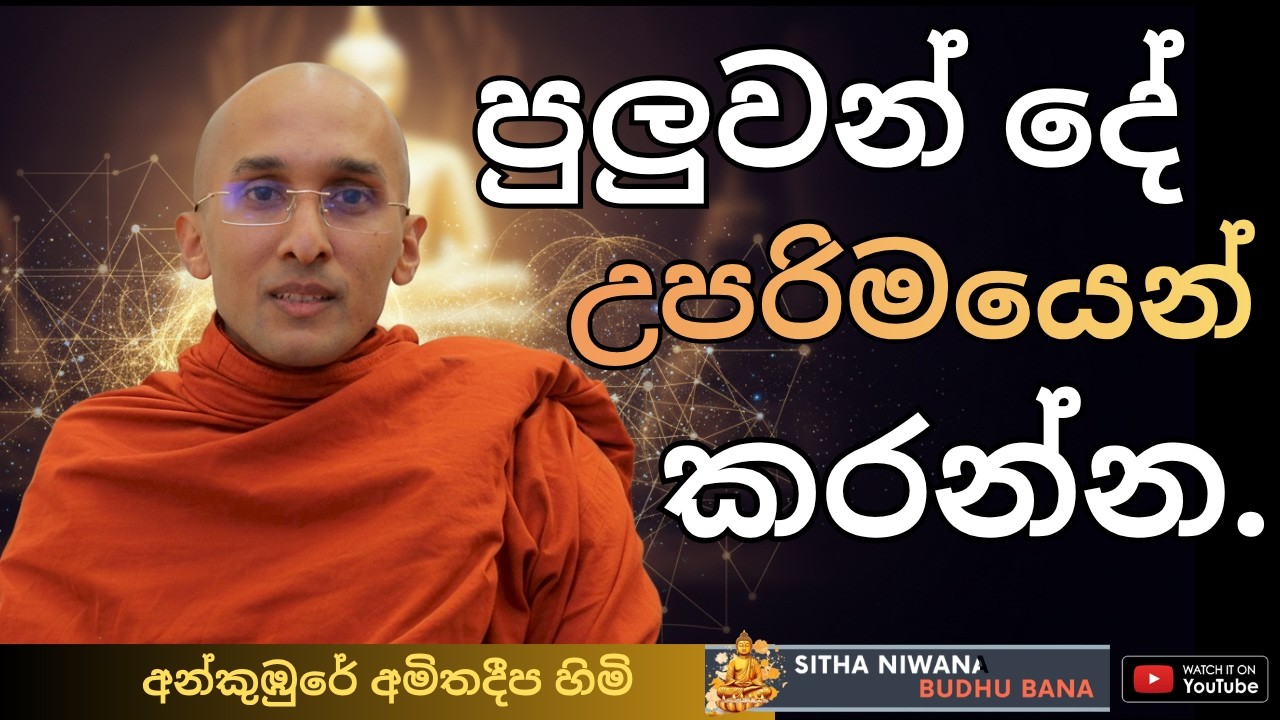 New Best Dharma Deshana by Ven. Ankumbure Amitha Deepa Thero 🙏 | ඔබට පුලුවන් දේ උපරිමයෙන් කරන්න