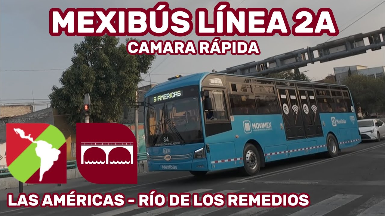 Recorriendo Mexibus Línea 2A | Las Américas - Río de los remedios (Cámara rápida)