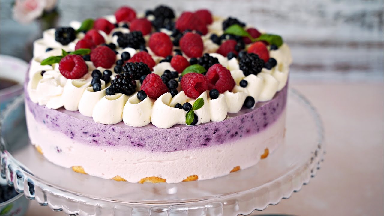Tort bez pieczenia Pyszne LATO z jagodami i malinami – PRZEPIS – Mała Cukierenka