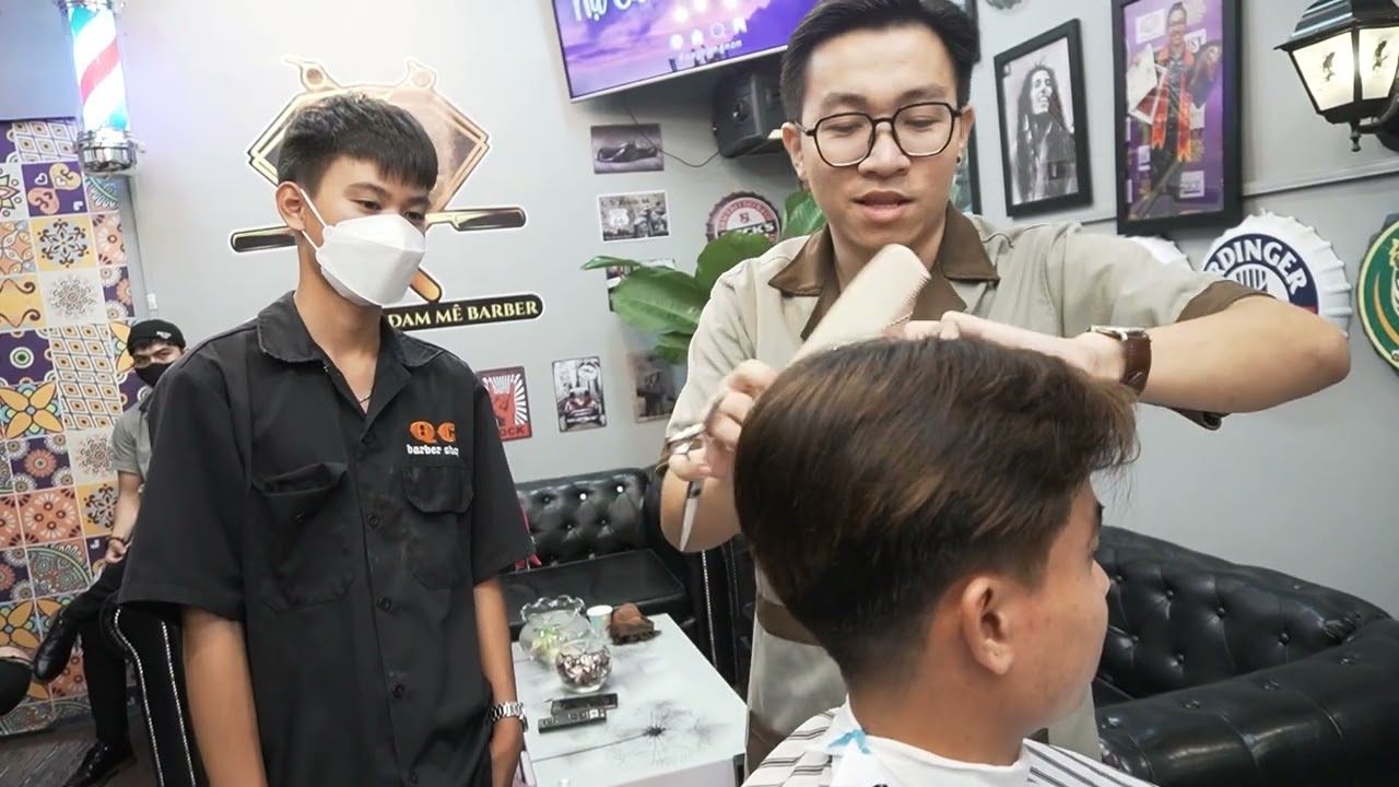 Buổi thi tốt nghiệp tại QC Barber Shop Mỹ Tho
