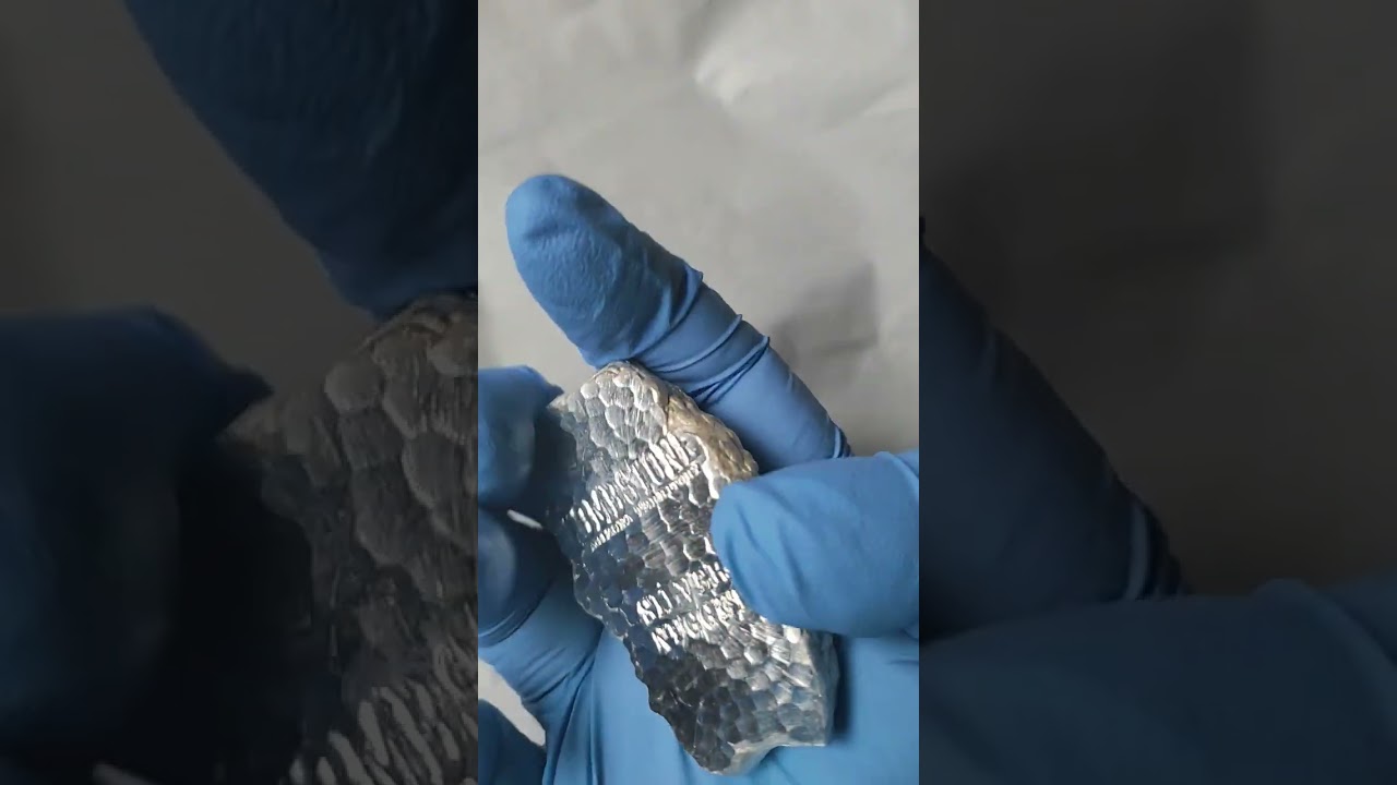 5 oz Silver bar - 5 oz Scottsdale Mint silver nugget. #preciousmetals #silver #money #silverbar