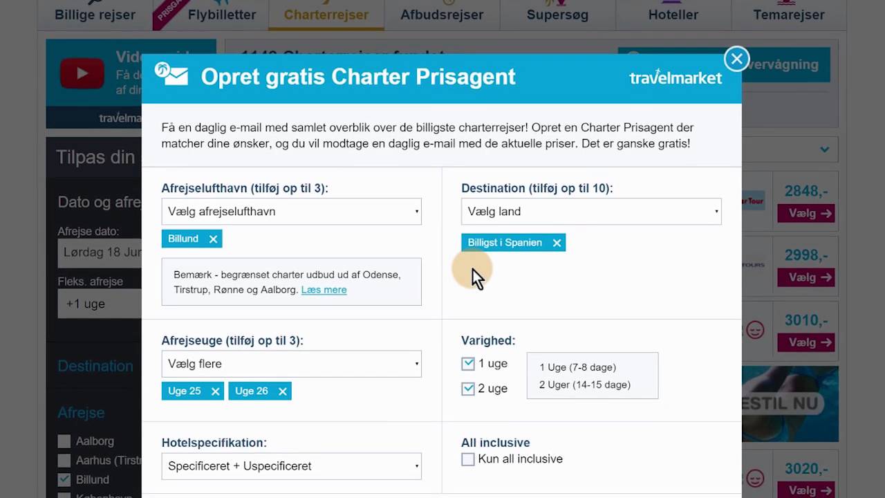 Sådan følger du prisudviklingen på charter- og afbudsrejser