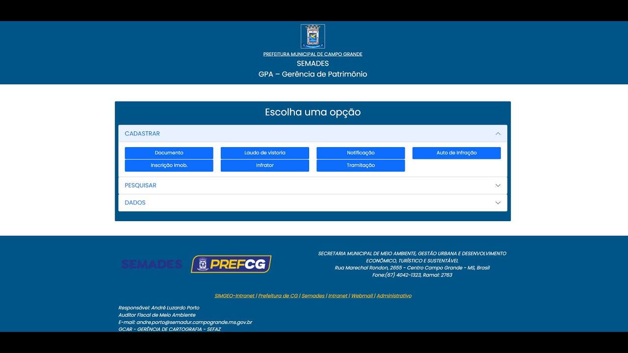 Gestão de Áreas Públicas – Município de Campo Grande/MS