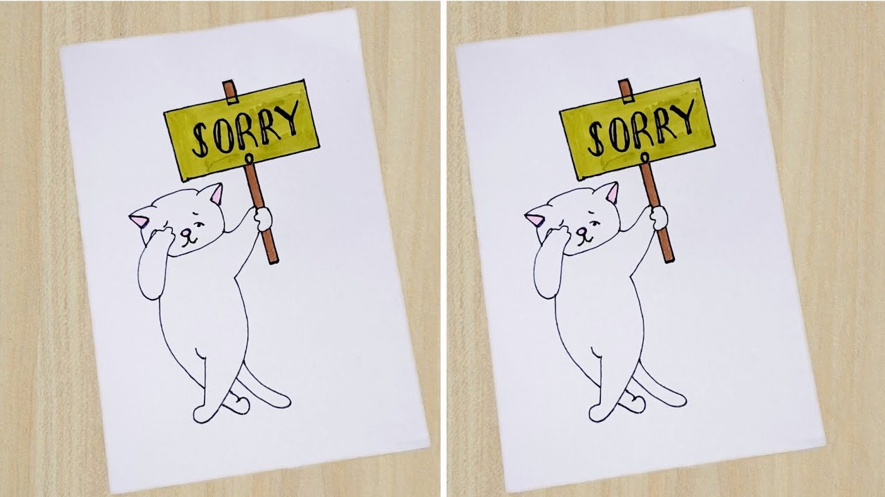 Sorry Card For Best Friend //How to Make Sorry Card handmade //Apologize Card without Glue & Scissor