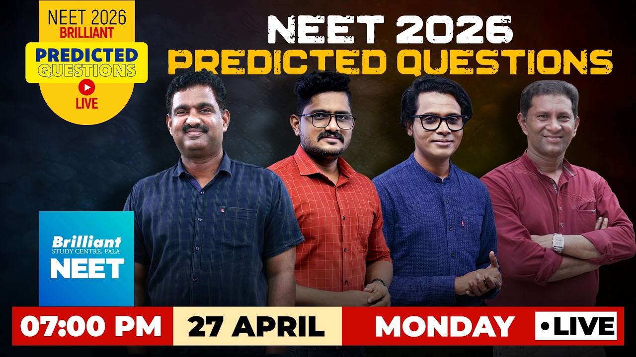 NEET 2026 Predicted Questions LIVE | Most Expected Questions | April  27 Monday | 07:00 PM