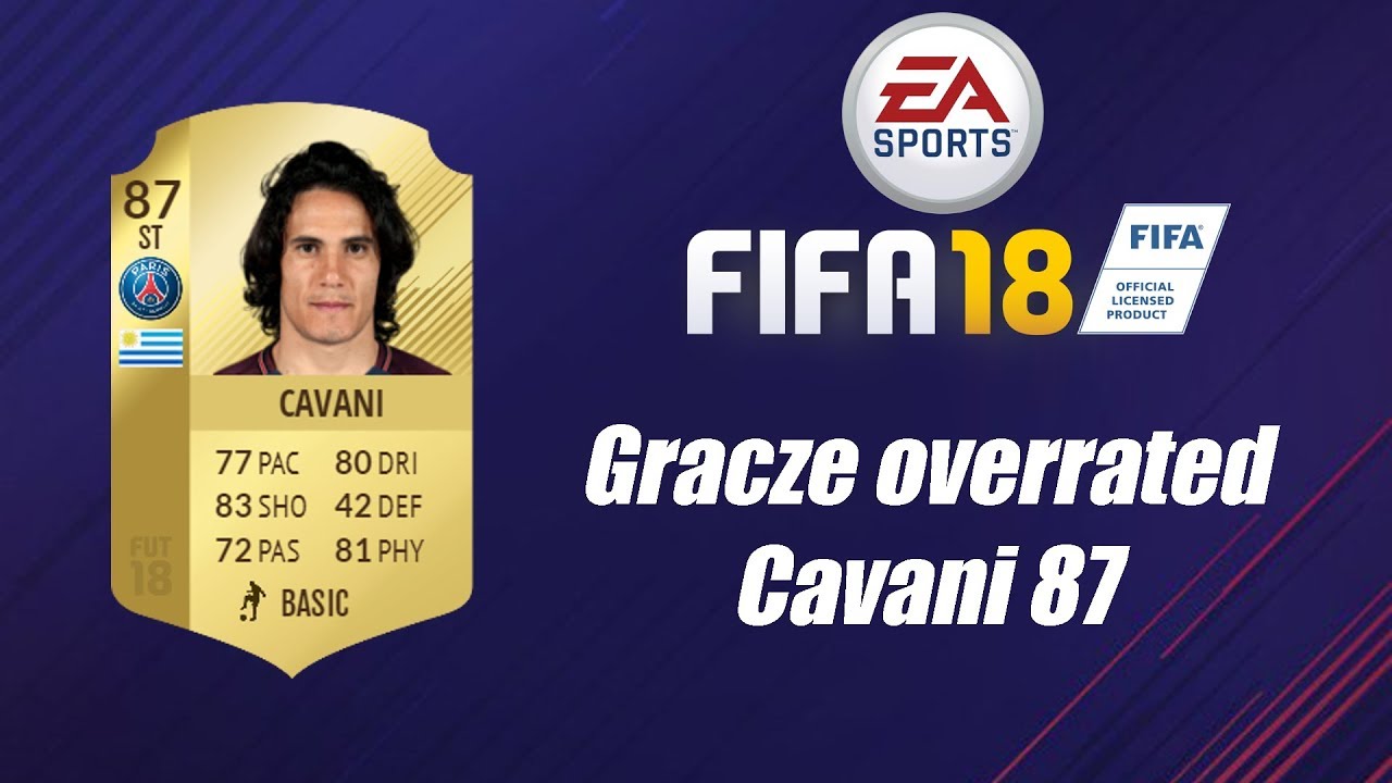 FIFA 18 1# Gracze overrated: Cavani 87