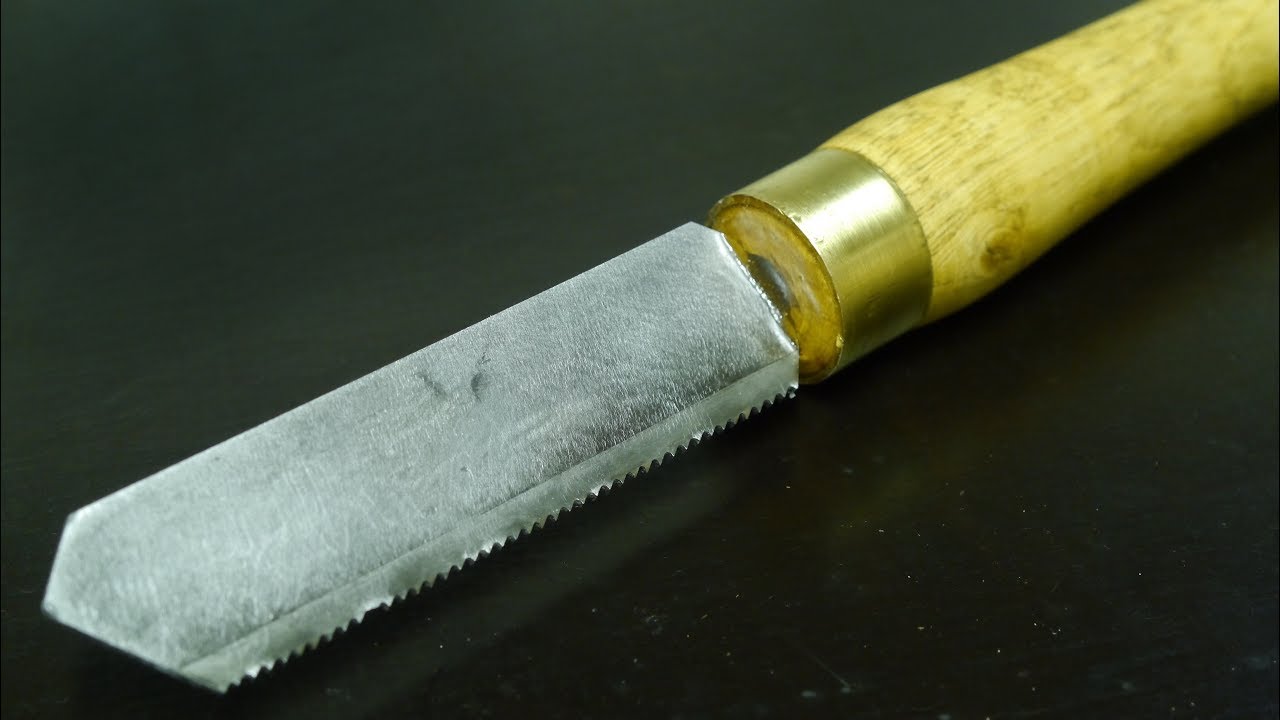 Making a parting tool from an old hacksaw blade