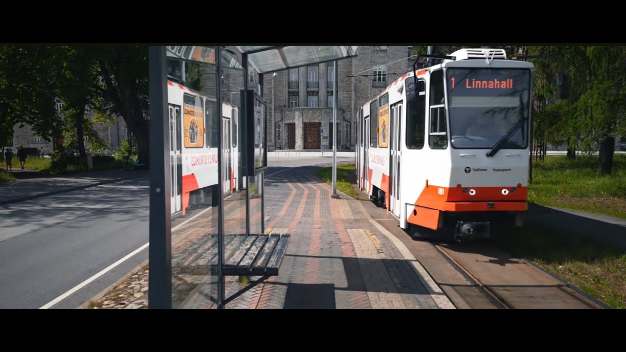Estonia, Tallinn, tram 1 ride from Kopli to Krulli