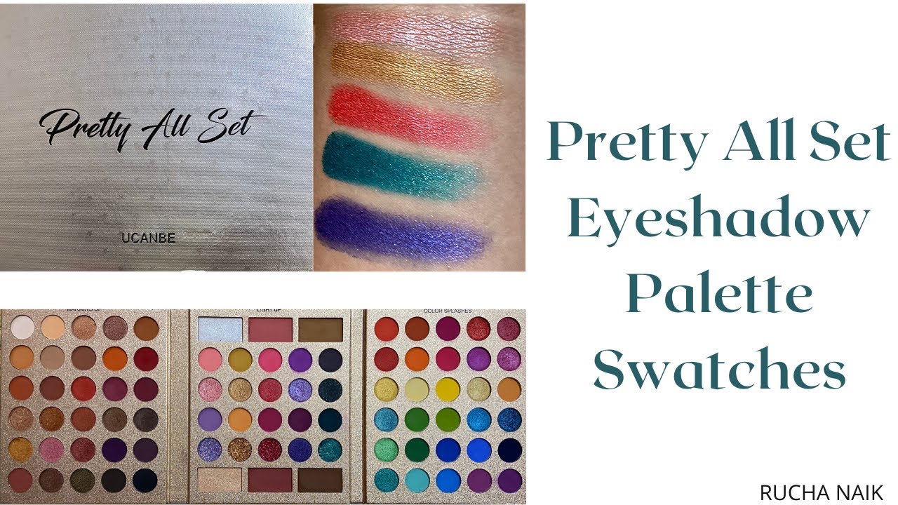 UCANBE: Pretty All Set Eyeshadow Palette Swatches
