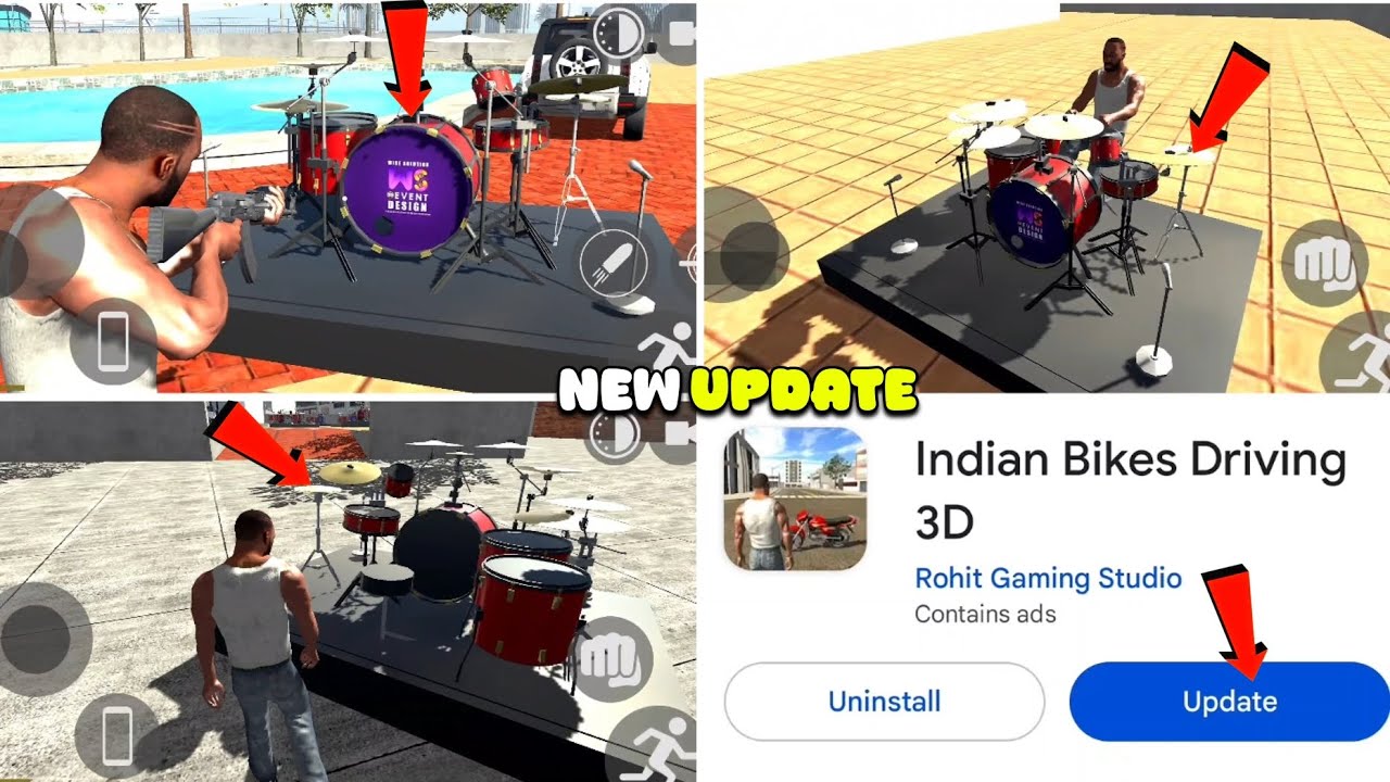 New Update Indian Bikes Driving 3d New Drums Set Cheat Code Update Indian Bikes Driving 3d Fix Date