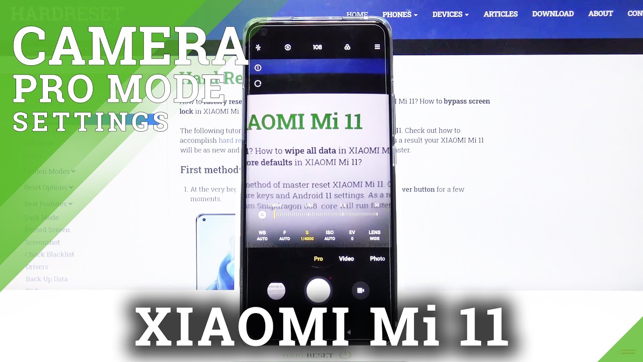 How to Use Camera Pro Mode in XIAOMI Mi 11 – Find Camera Professional Features
