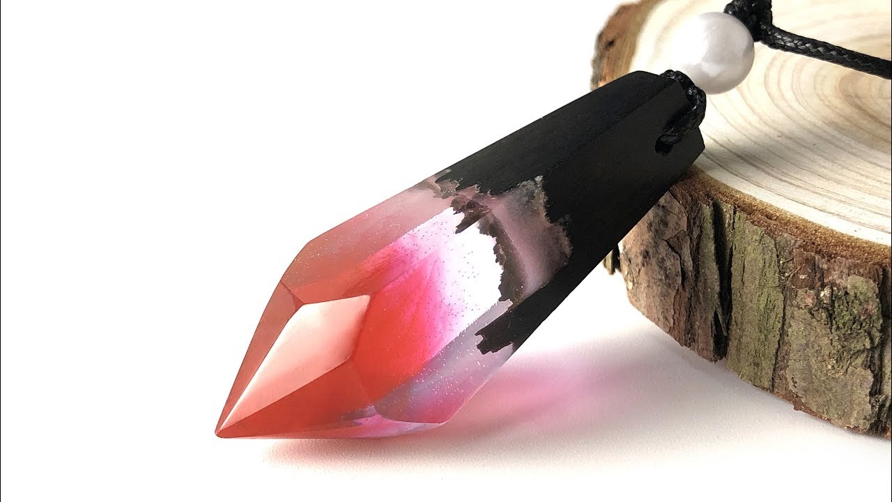 Amazing Fire red pendant/Resin art jewelry/Amazing DIY Ideas epoxy resin art jewelry