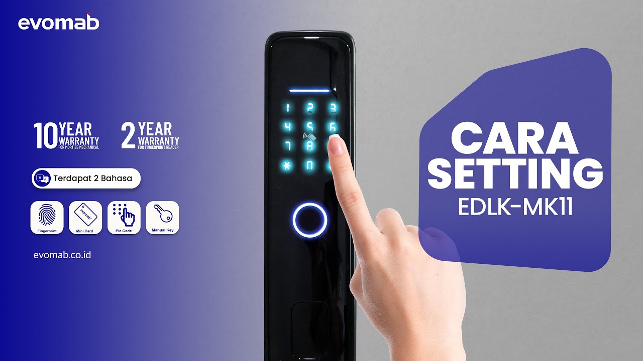 Cara Setting EDLK-MK11 Smart Door Lock