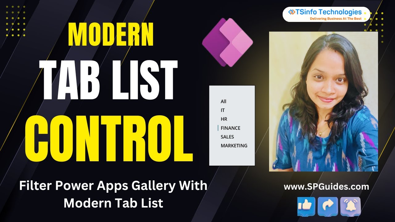 Create Power Apps Navigation With Modern Tab List Control | Filter PowerApps Gallery With Modern Tab