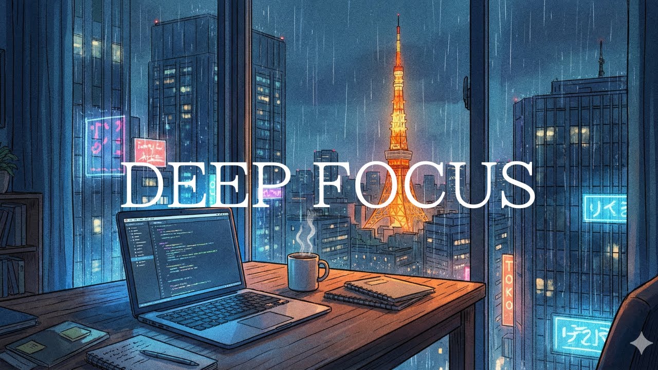 Tokyo Midnight Jazz - Rain & Piano [Focus/Relax]