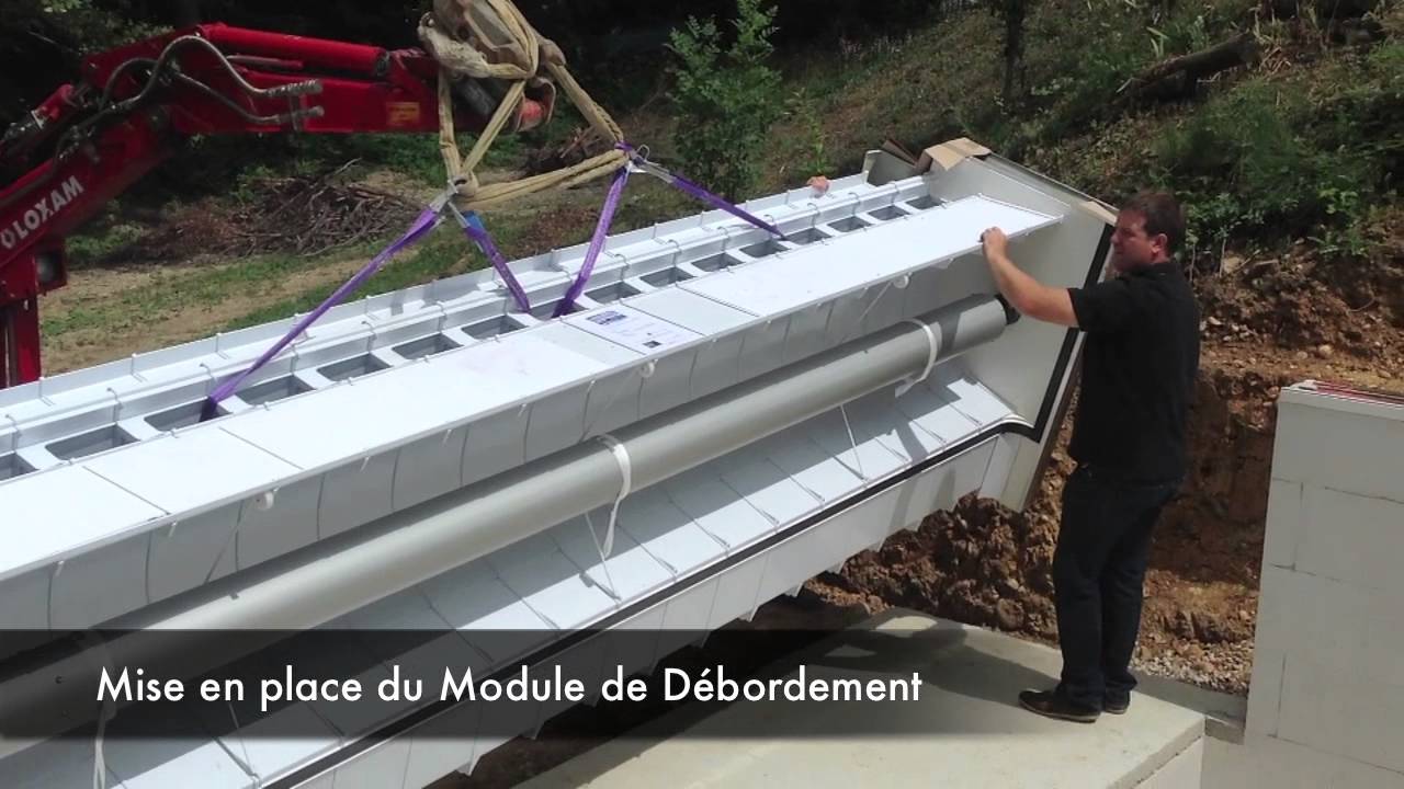 Pose d'un module de débordement - Piscine O-ViVa