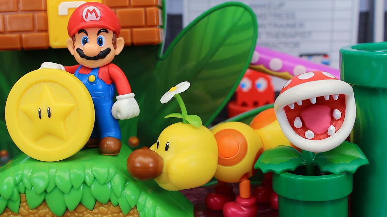Jakks Pacific Super Mario Soda Jungle Diorama Set Review!
