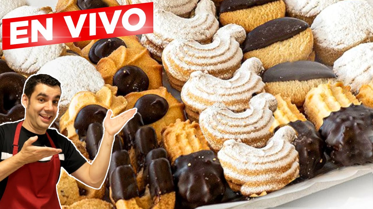 GALLETAS de MANTEQUILLA ¡EN VIVO!😍🍪😱 Decoradas de muchos tipos en directo, receta muy fácil