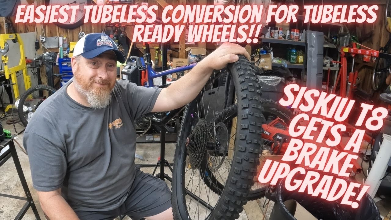 Easiest Tubeless Conversion for Tubeless ready wheels and brake upgrade for Siskiu T8!