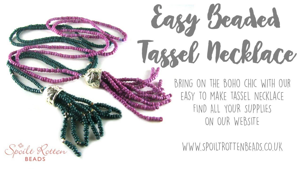 Easy Beginners Beaded Tassel Necklace