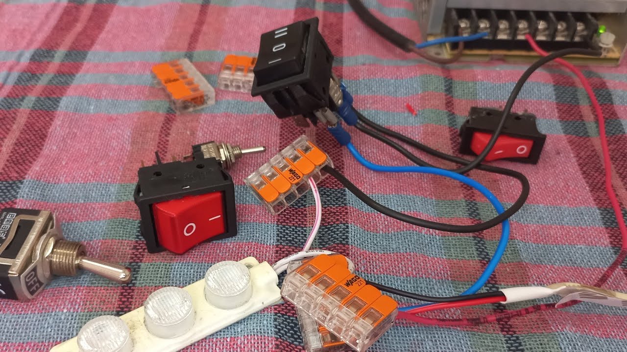 On Off Işıklı Anahtar (Düğme) Bağlantısı Switch connections Işıklı Anahtar ile Led çalıştırmak