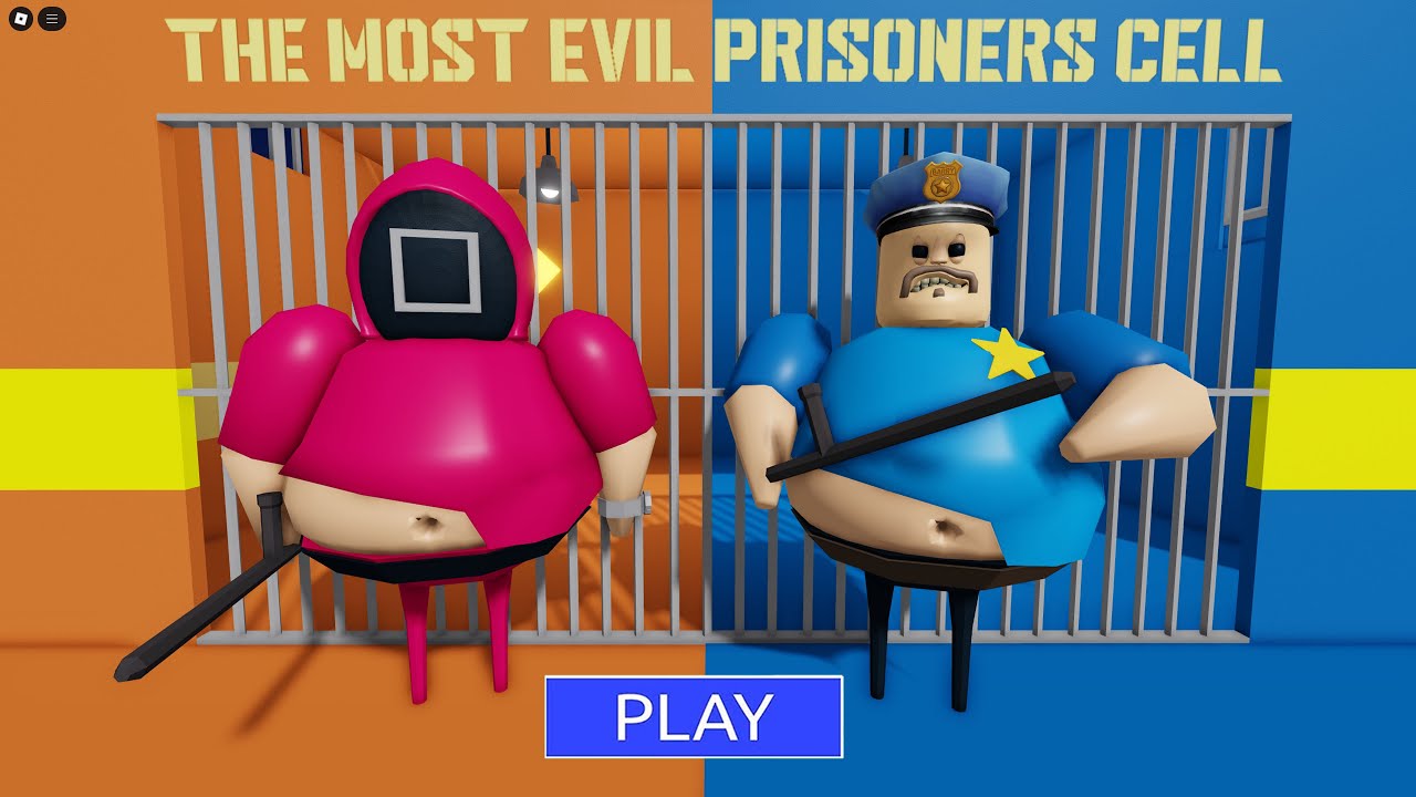 SQUID  Game BARRY Vs Police BARRY New Scary Obby! Full Game (#Roblox)