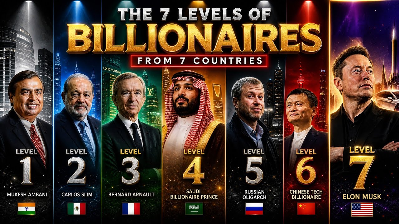 The 7 Levels of Billionaires Globally! 