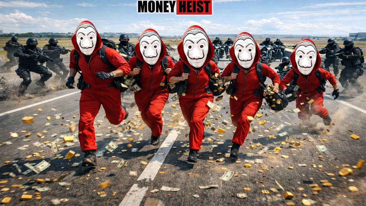 PARKOUR VS MONEY HEIST : Bad Guy Slides Down Building to Escape Police Chase | Epic POV
