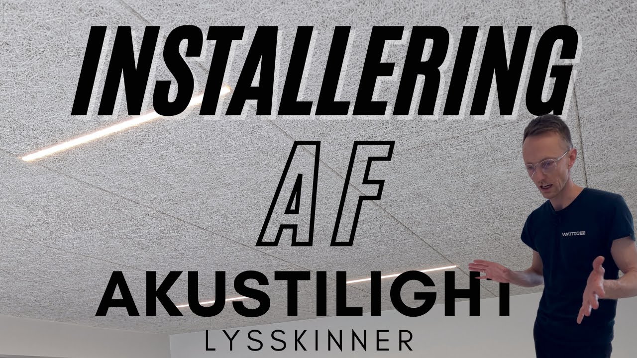Installation af Akustilight LED troldtekt skinne til troldtekt | Akustilight