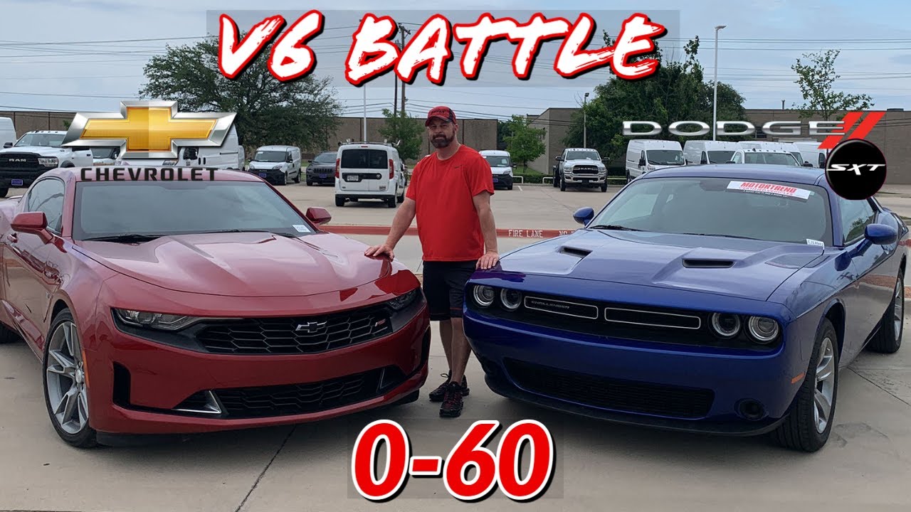 V6 Battle - Camaro RS VS. Challenger SXT 0-60 on the Street