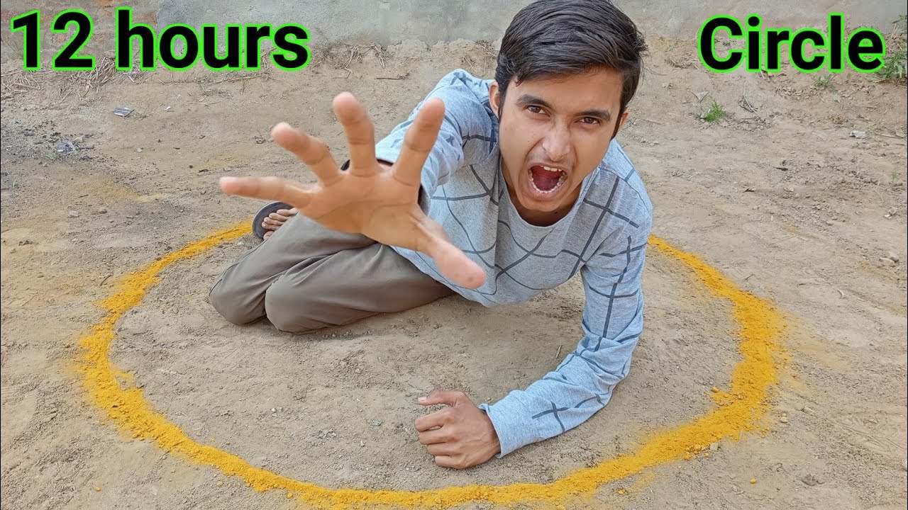 12 hours Circle Challenge 😰 #challenge #masti 