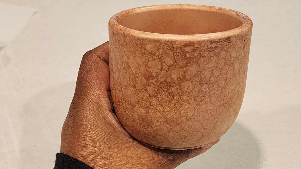 Creating a Faux Bubble Glazed Effect on a Cement Vessel | Modified Ceramic Technique