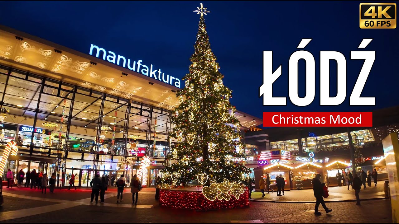 Magical Ł&oacute;dź Christmas 2025 🇵🇱 - Plac Wolności & Manufaktura Tour | 4K